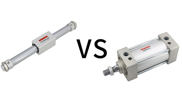 磁耦無桿氣缸對比有桿氣缸 磁耦無桿氣缸對比有桿氣缸